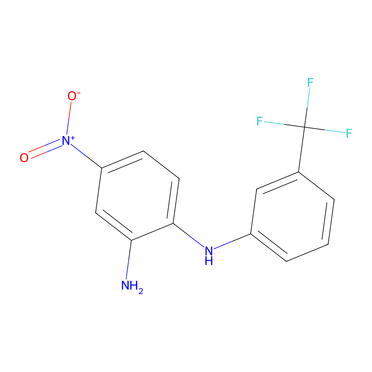 4-nitro-N1-[3-(trifluoromethyl)phenyl]benzene-1,2-diamine molecular structure, CAS 735305-34-7