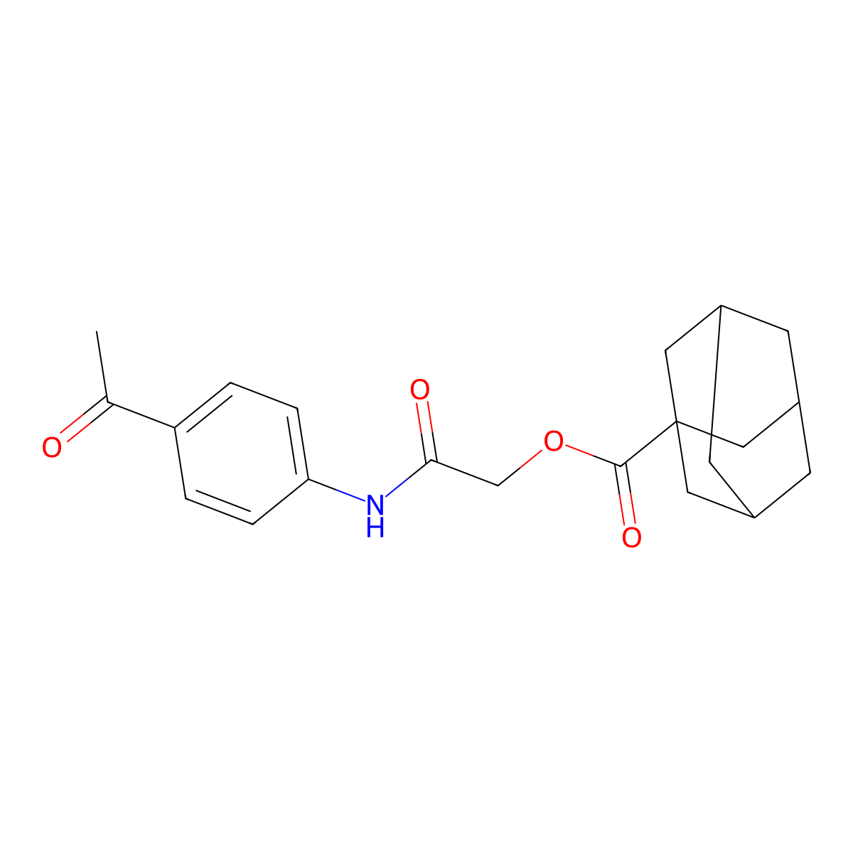 [2-(4-Acetylanilino)-2-oxoethyl] adamantane-1-carboxylate molecular structure, CAS 735305-67-6