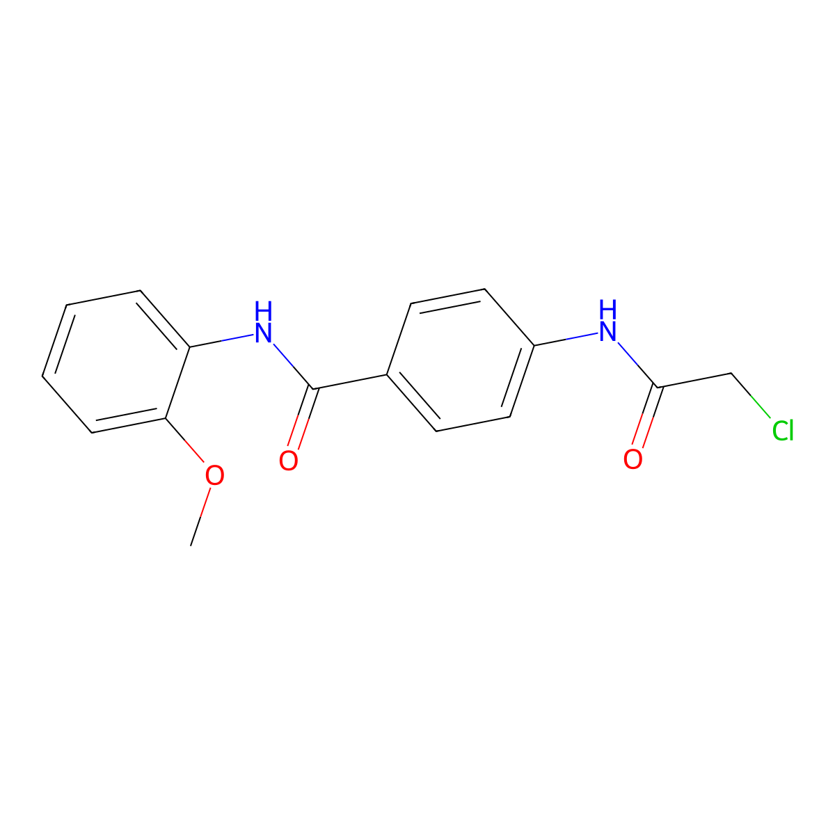 4-(2-chloroacetamido)-N-(2-methoxyphenyl)benzamide molecular structure, CAS 735319-16-1