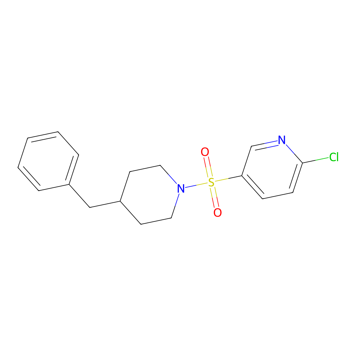 5-[(4-Benzylpiperidin-1-yl)sulfonyl]-2-chloropyridine molecular structure, CAS 735320-37-3