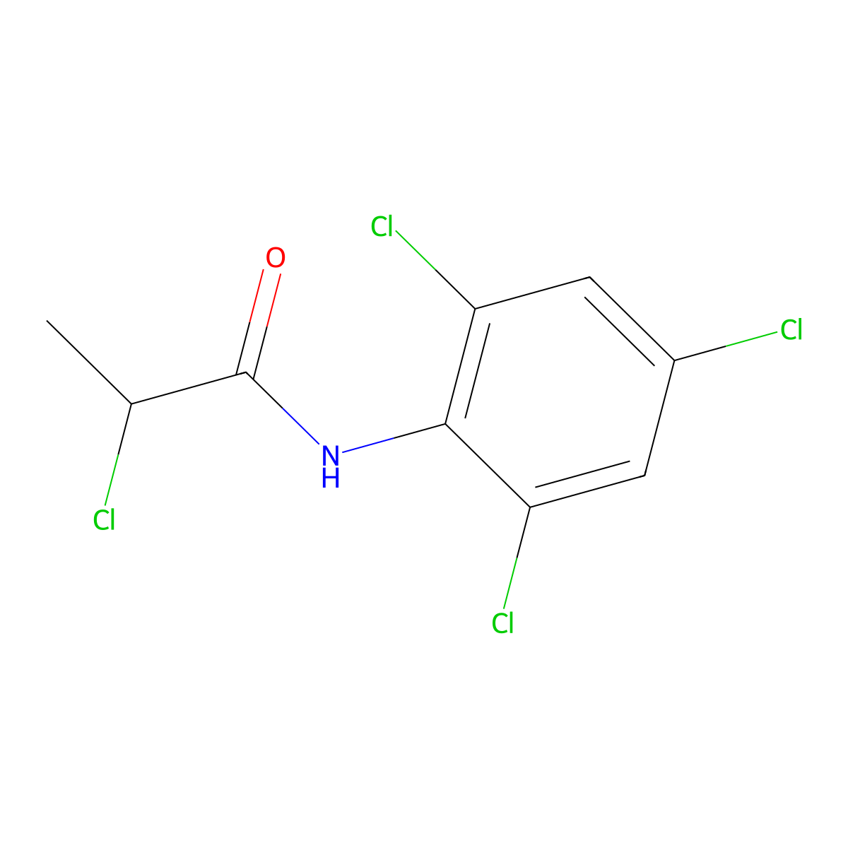 2-Chloro-N-(2,4,6-trichlorophenyl)propanamide molecular structure, CAS 735321-28-5