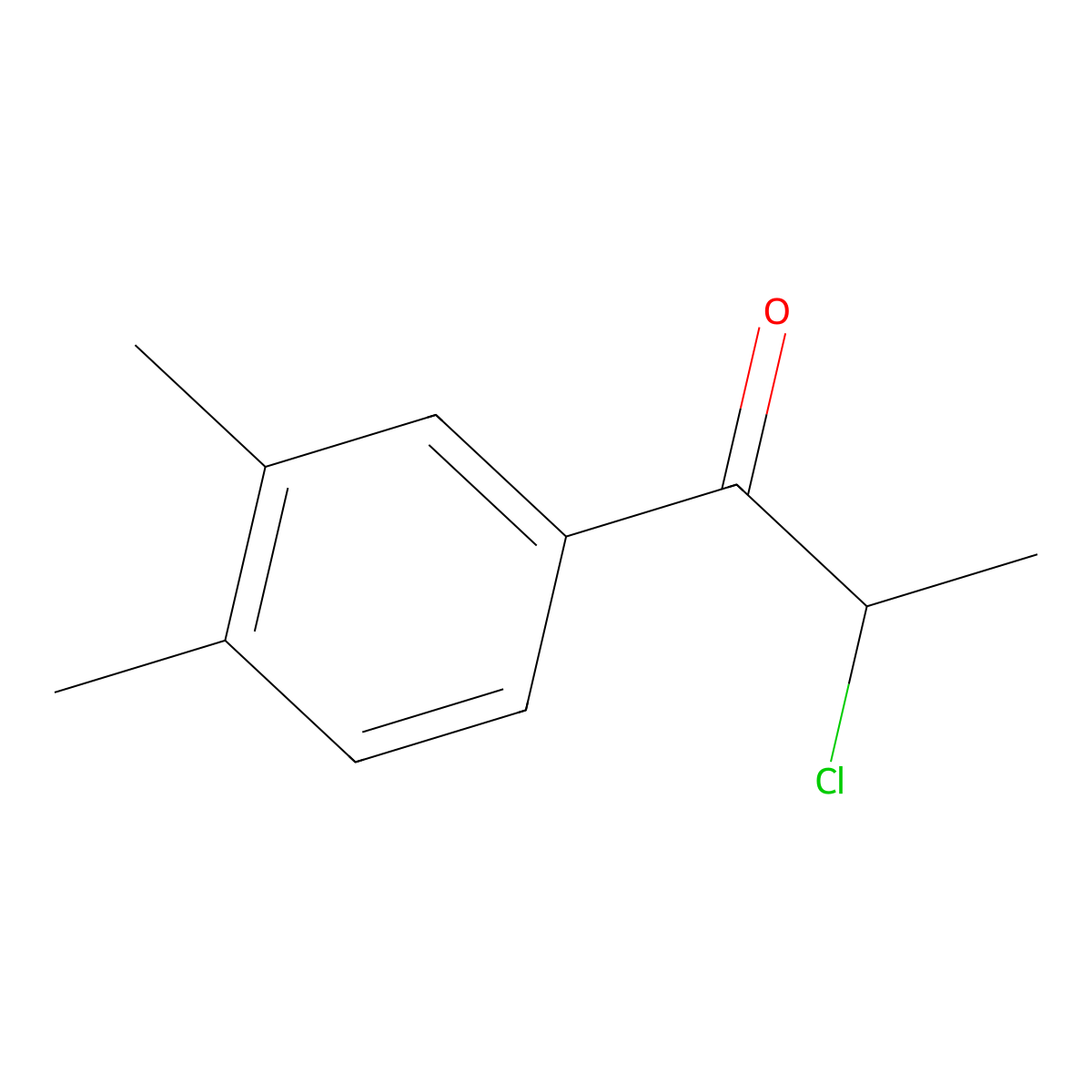 2-Chloro-1-(3,4-dimethyl-phenyl)-propan-1-one molecular structure, CAS 735321-29-6