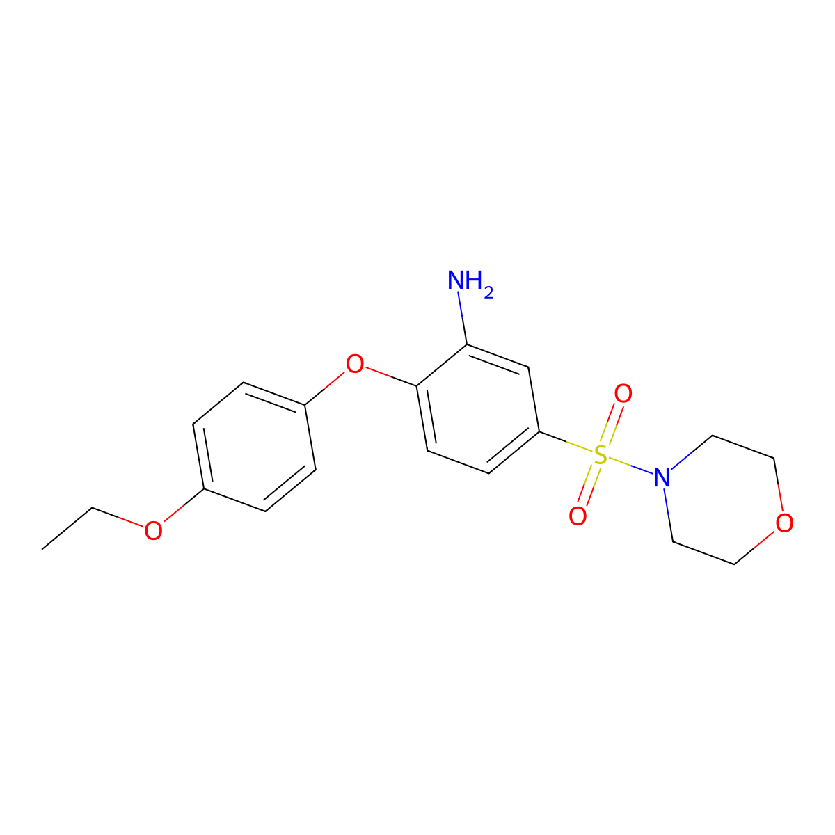 2-(4-Ethoxyphenoxy)-5-(morpholinosulfonyl)aniline molecular structure, CAS 735322-12-0