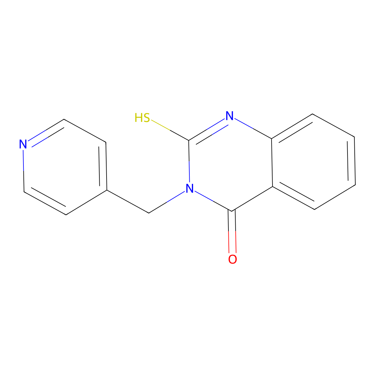 3-(Pyridin-4-ylmethyl)-2-sulfanyl-3,4-dihydroquinazolin-4-one molecular structure, CAS 735322-64-2