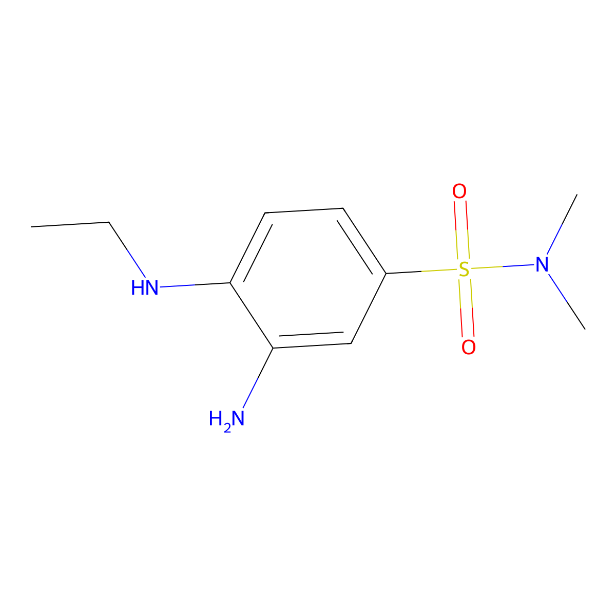 3-amino-4-(ethylamino)-N,N-dimethylbenzenesulfonamide molecular structure, CAS 735322-65-3