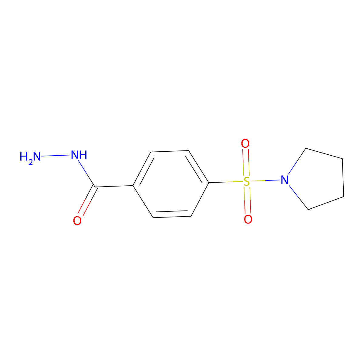 4-(Pyrrolidine-1-sulfonyl)benzohydrazide molecular structure, CAS 735322-66-4