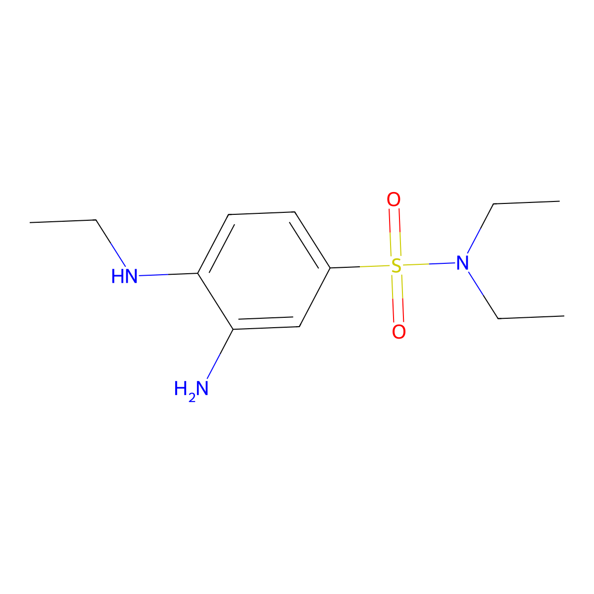 3-Amino-N,N-diethyl-4-(ethylamino)benzenesulfonamide molecular structure, CAS 735322-67-5