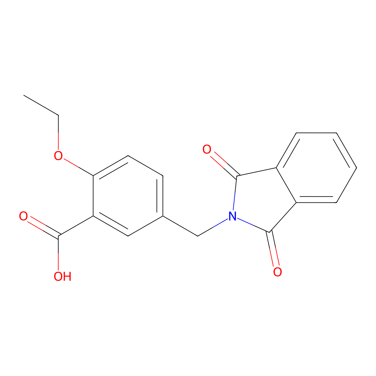 5-[(1,3-dioxo-2,3-dihydro-1H-isoindol-2-yl)methyl]-2-ethoxybenzoic acid molecular structure, CAS 735322-80-2