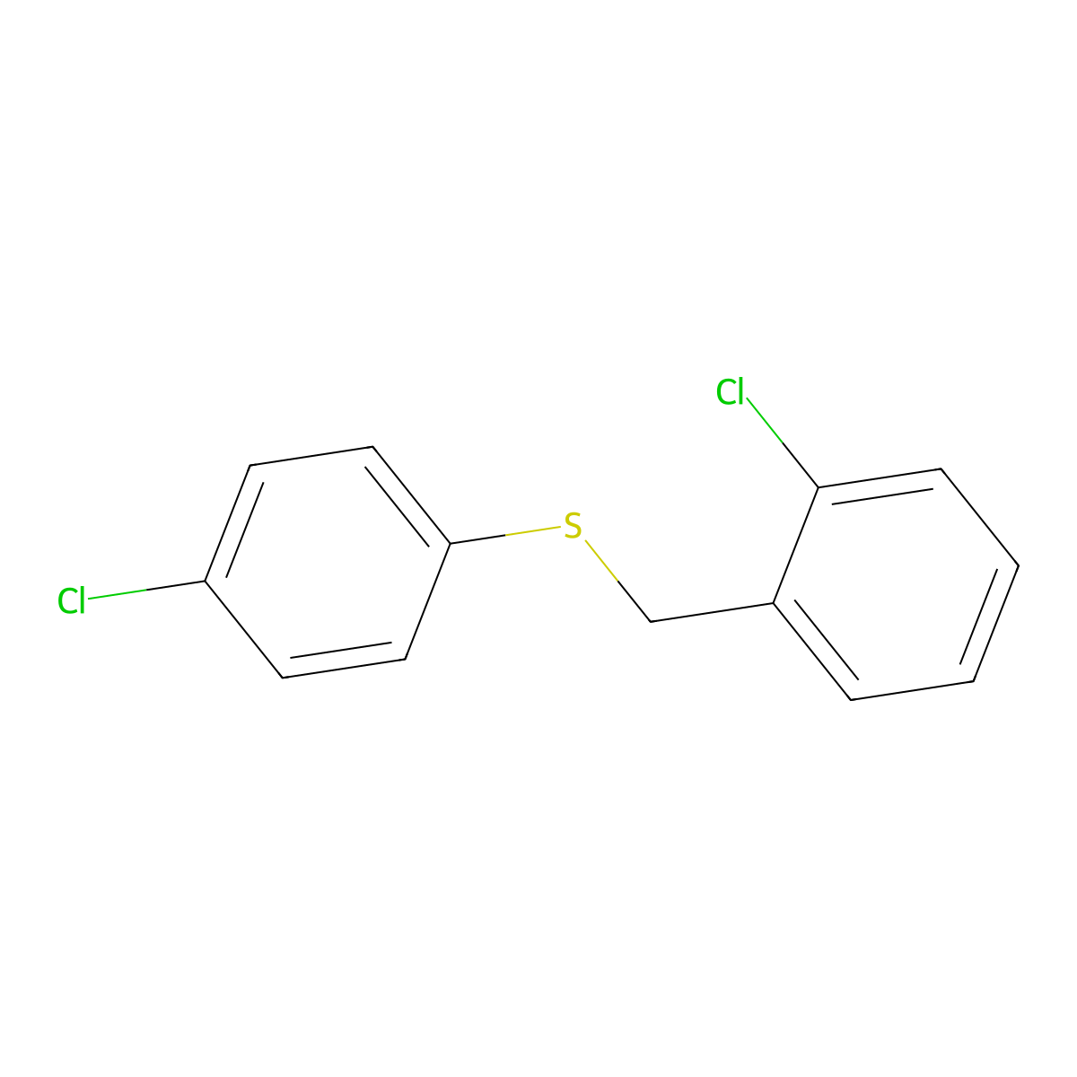 1-Chloro-2-[(4-chlorophenyl)sulfanylmethyl]benzene molecular structure, CAS 735327-53-4