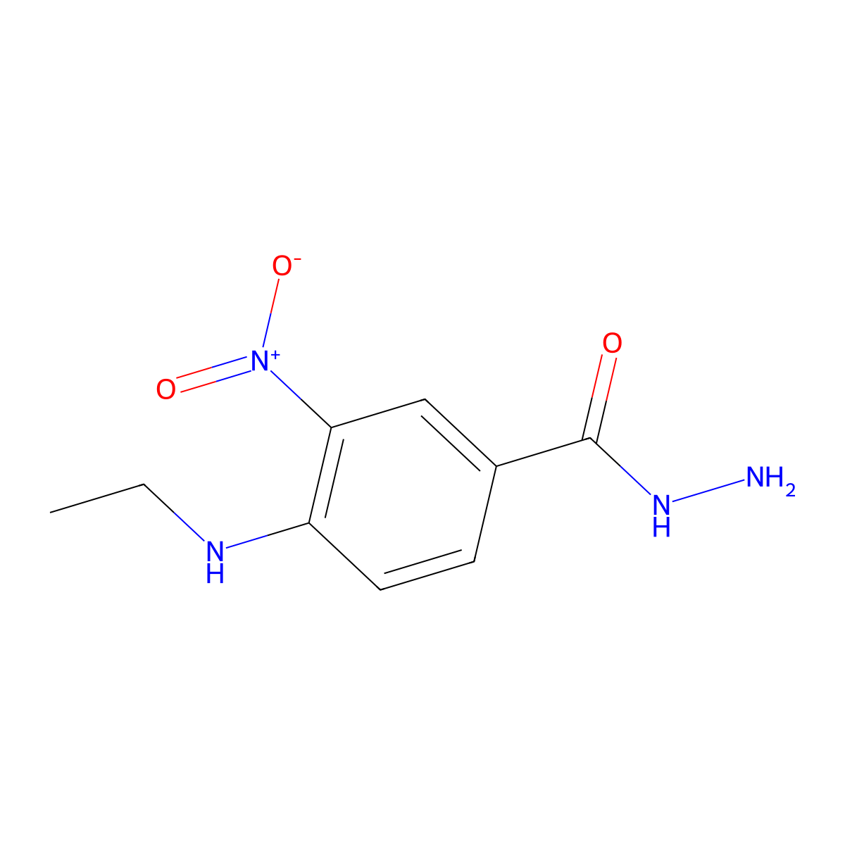 4-(Ethylamino)-3-nitrobenzohydrazide molecular structure, CAS 735335-56-5