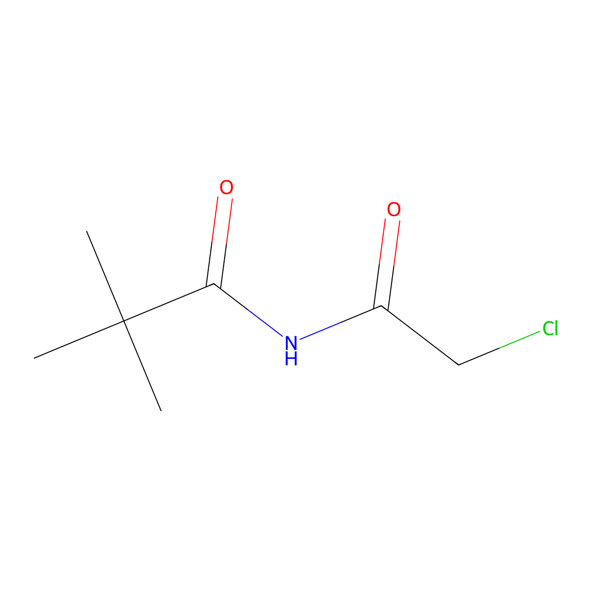 N-(2-chloroacetyl)-2,2-dimethylpropanamide molecular structure, CAS 735335-57-6