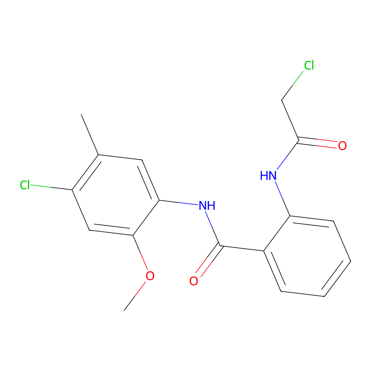 N-(4-Chloro-2-methoxy-5-methylphenyl)-2-(2-chloroacetamido)benzamide molecular structure, CAS 735335-59-8