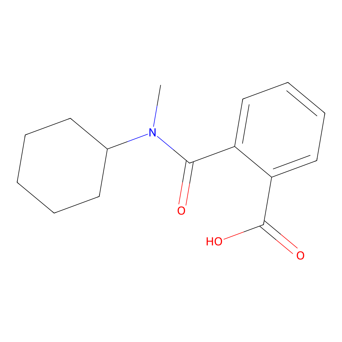 2-[Cyclohexyl(methyl)carbamoyl]benzoic acid molecular structure, CAS 735342-69-5