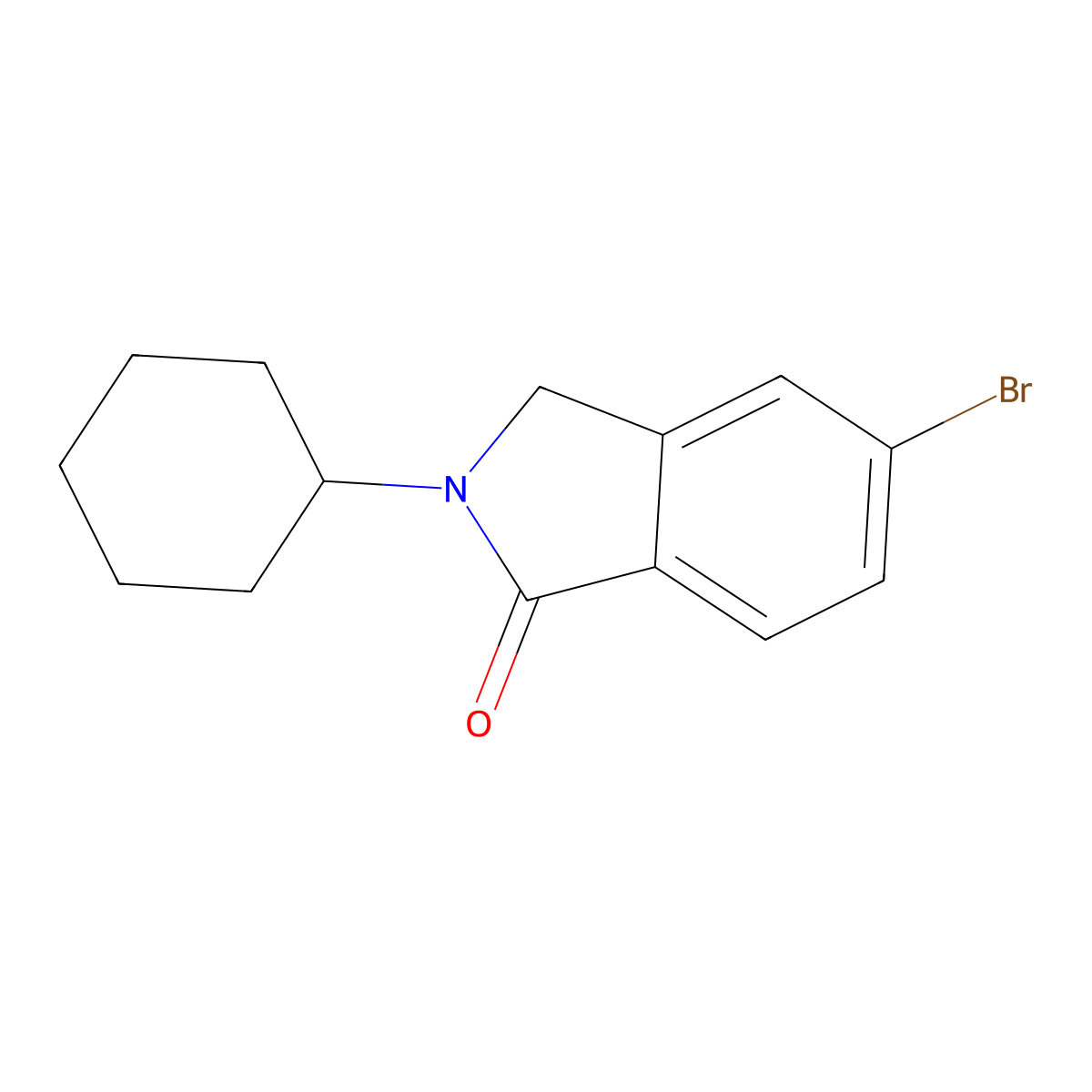 5-Bromo-2-cyclohexylisoindolin-1-one molecular structure, CAS 735351-81-2