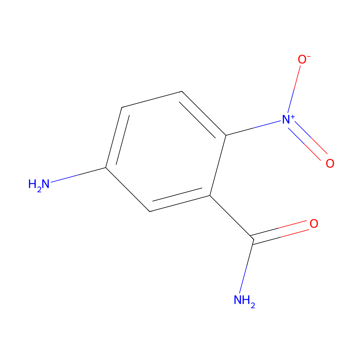 5-Amino-2-nitrobenzamide molecular structure, CAS 73536-37-5