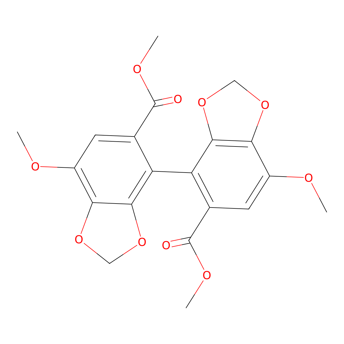 Bifendate molecular structure, CAS 73536-69-3