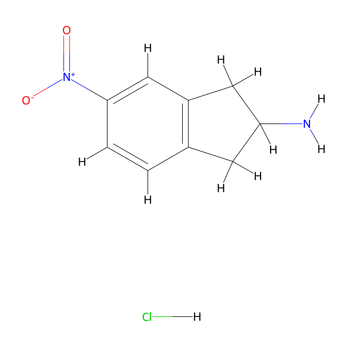 5-Nitro-indan-2-ylamine hydrochloride molecular structure, CAS 73536-87-5