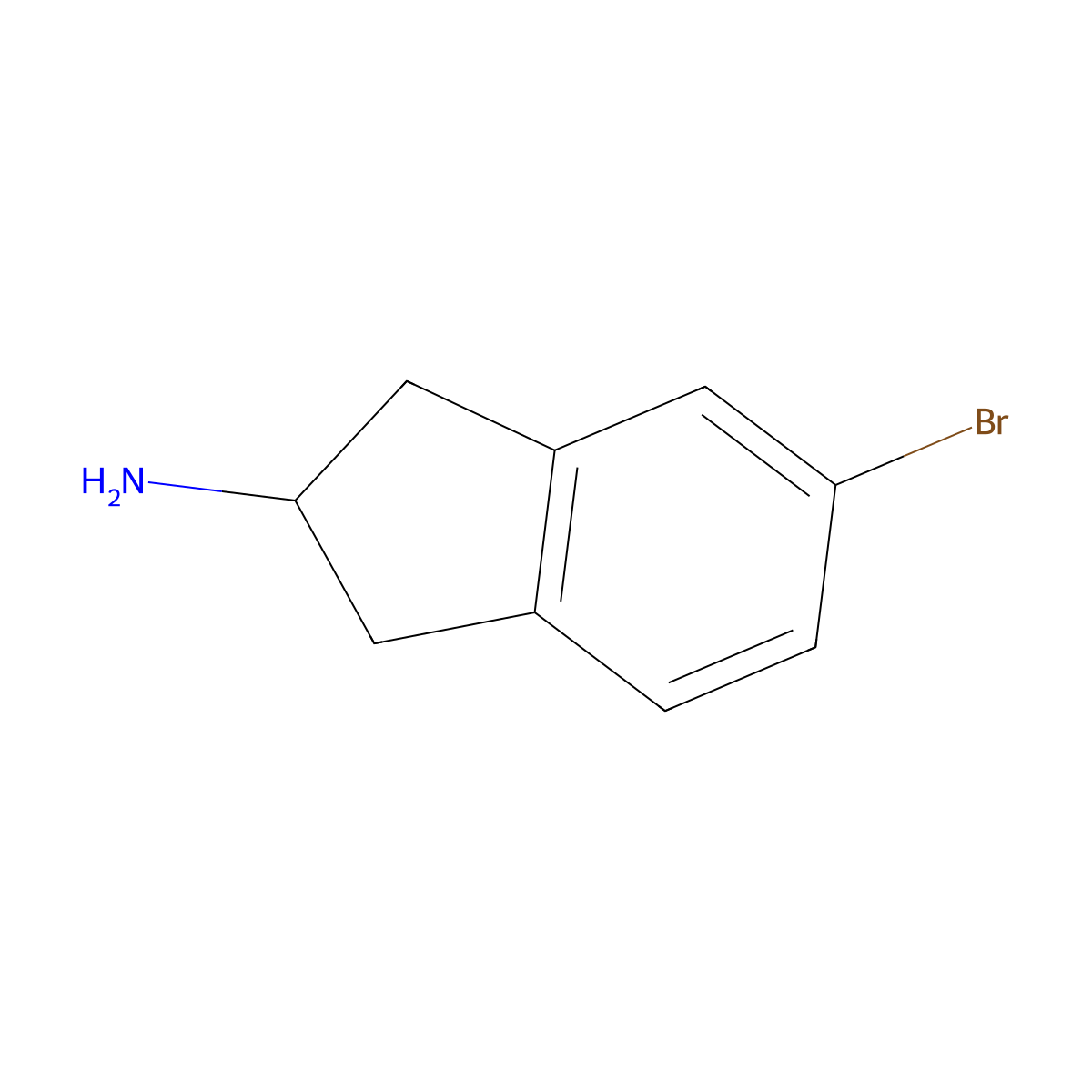 5-bromo-2,3-dihydro-1H-inden-2-amine molecular structure, CAS 73536-88-6