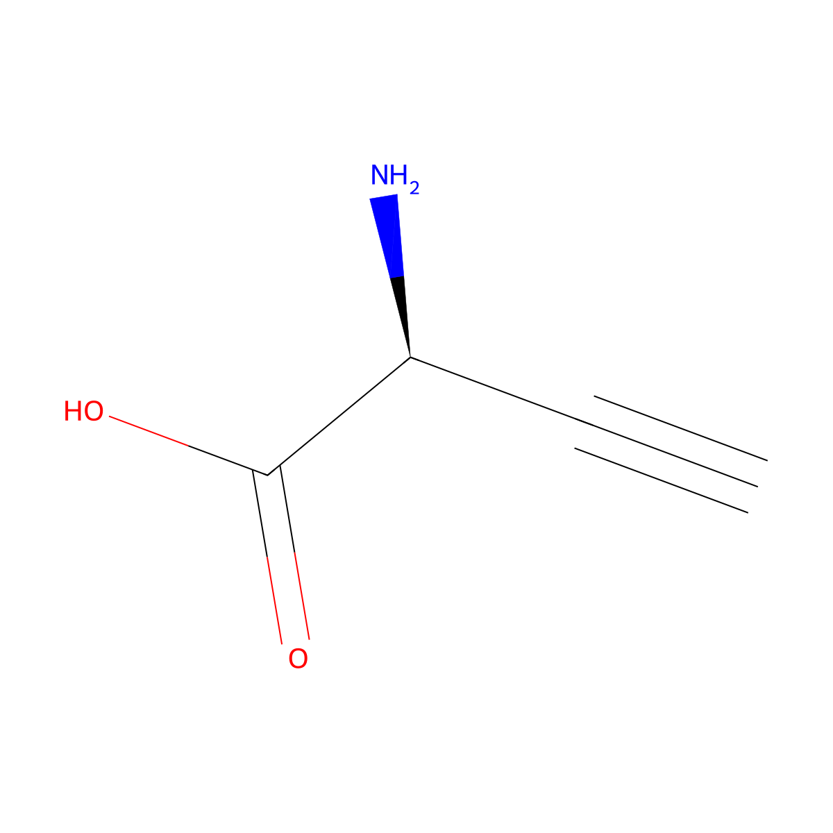 L-2-amino-3-butynoic acid molecular structure, CAS 73537-09-4