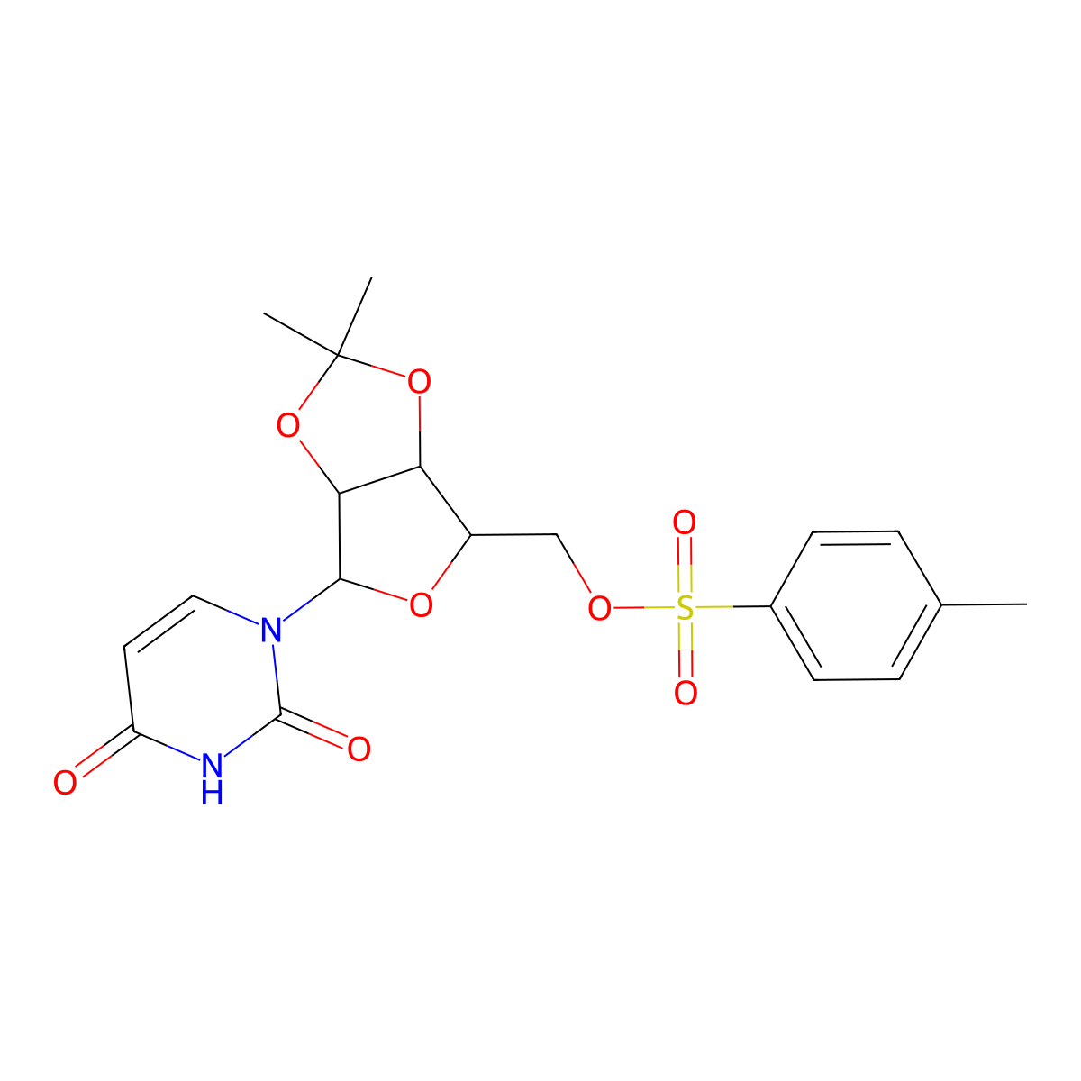 2',3'-Isopropylidene-5'-tosylate molecular structure, CAS 7354-93-0