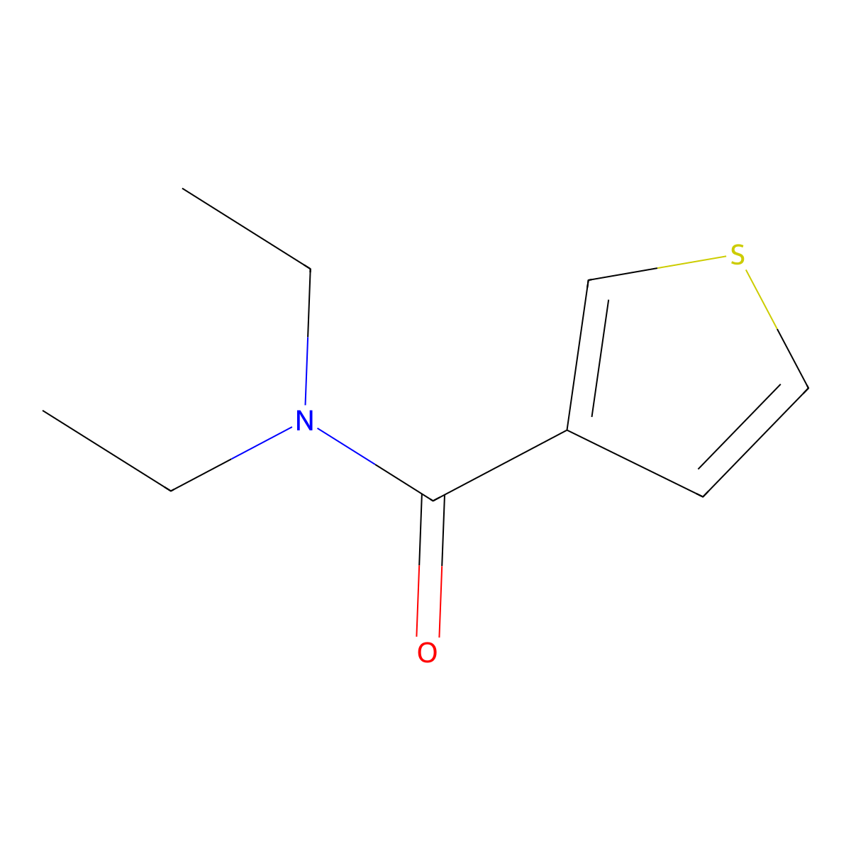 N,N-diethylthiophene-3-carboxamide molecular structure, CAS 73540-75-7