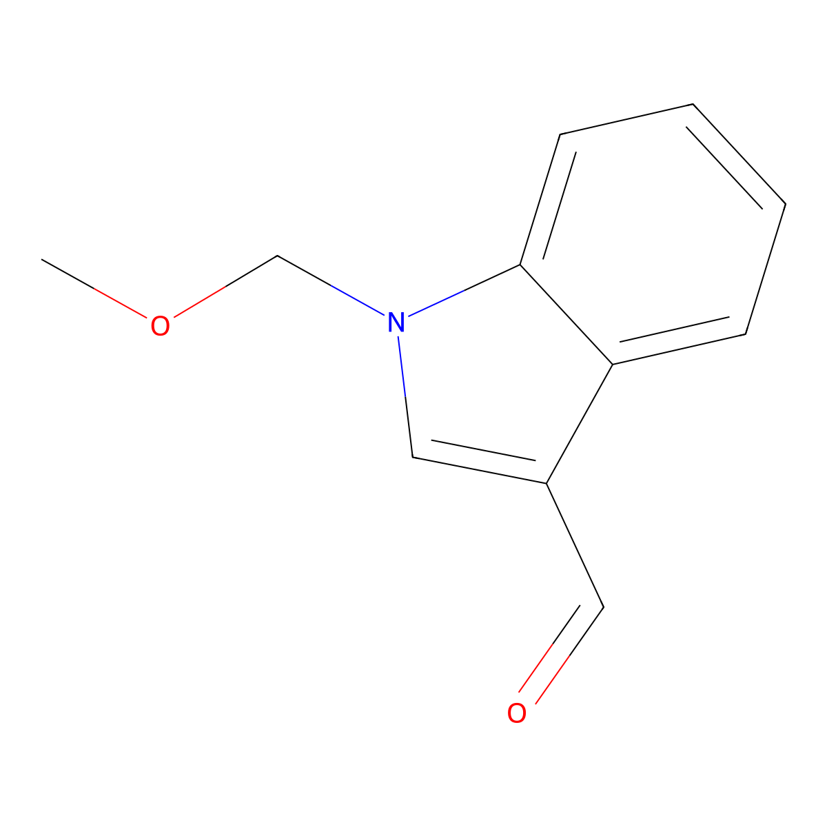 1-(Methoxymethyl)-1H-indole-3-carbaldehyde molecular structure, CAS 73540-77-9