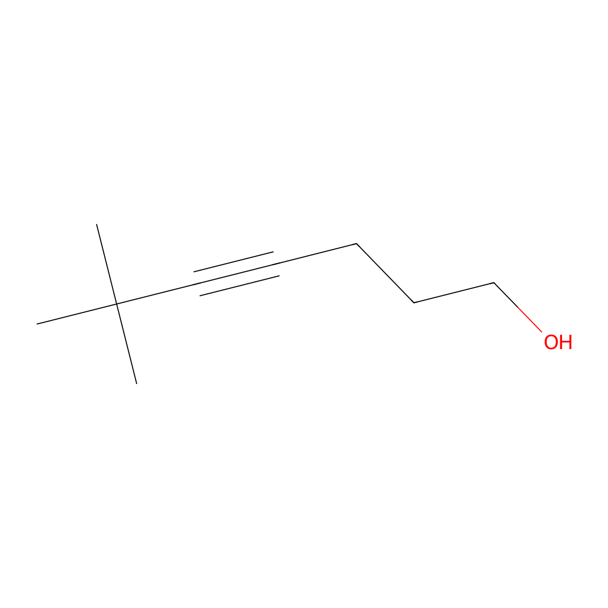 6,6-Dimethylhept-4-yn-1-ol molecular structure, CAS 73541-07-8