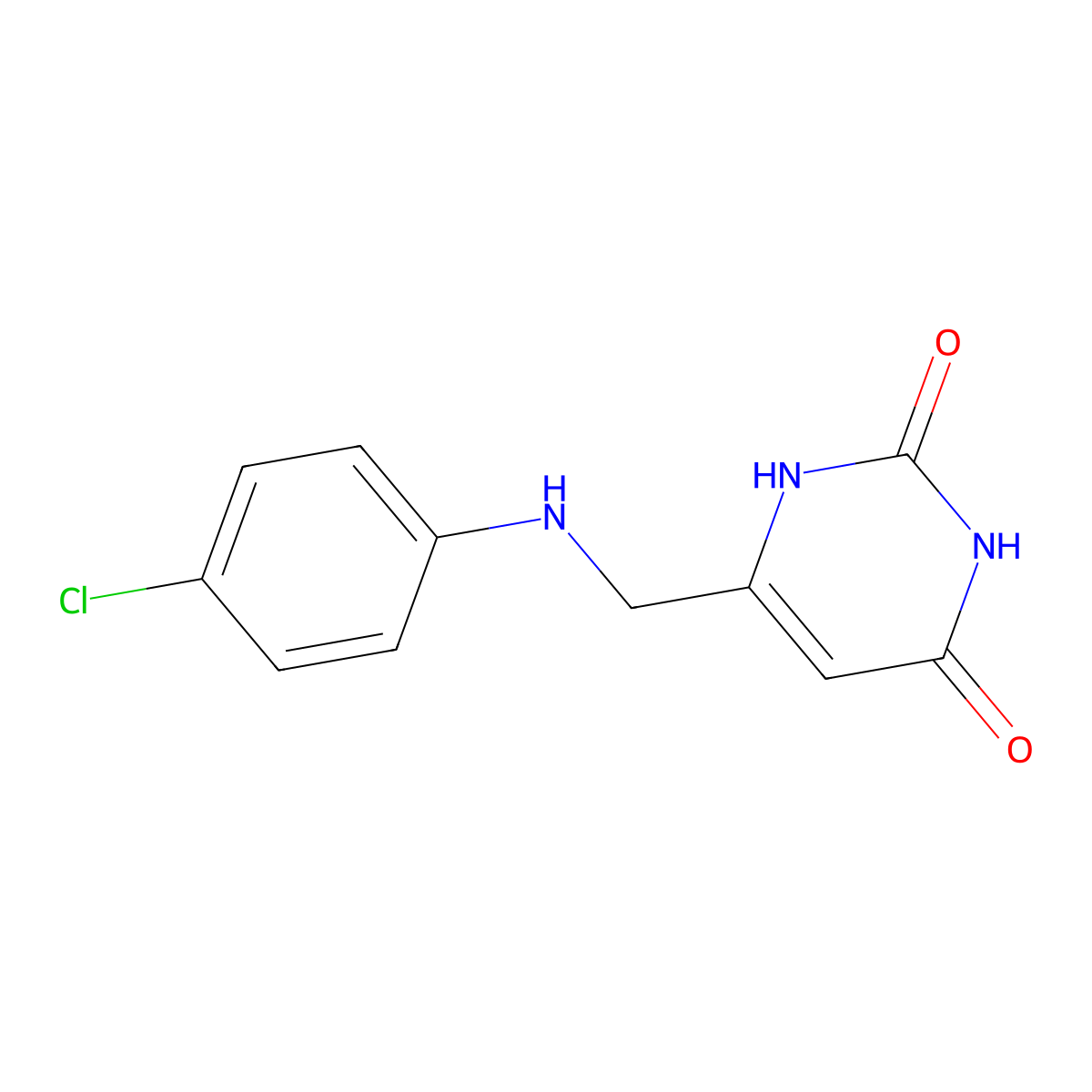 6-[(4-chloroanilino)methyl]-2,4(1H,3H)-pyrimidinedione molecular structure, CAS 73541-71-6