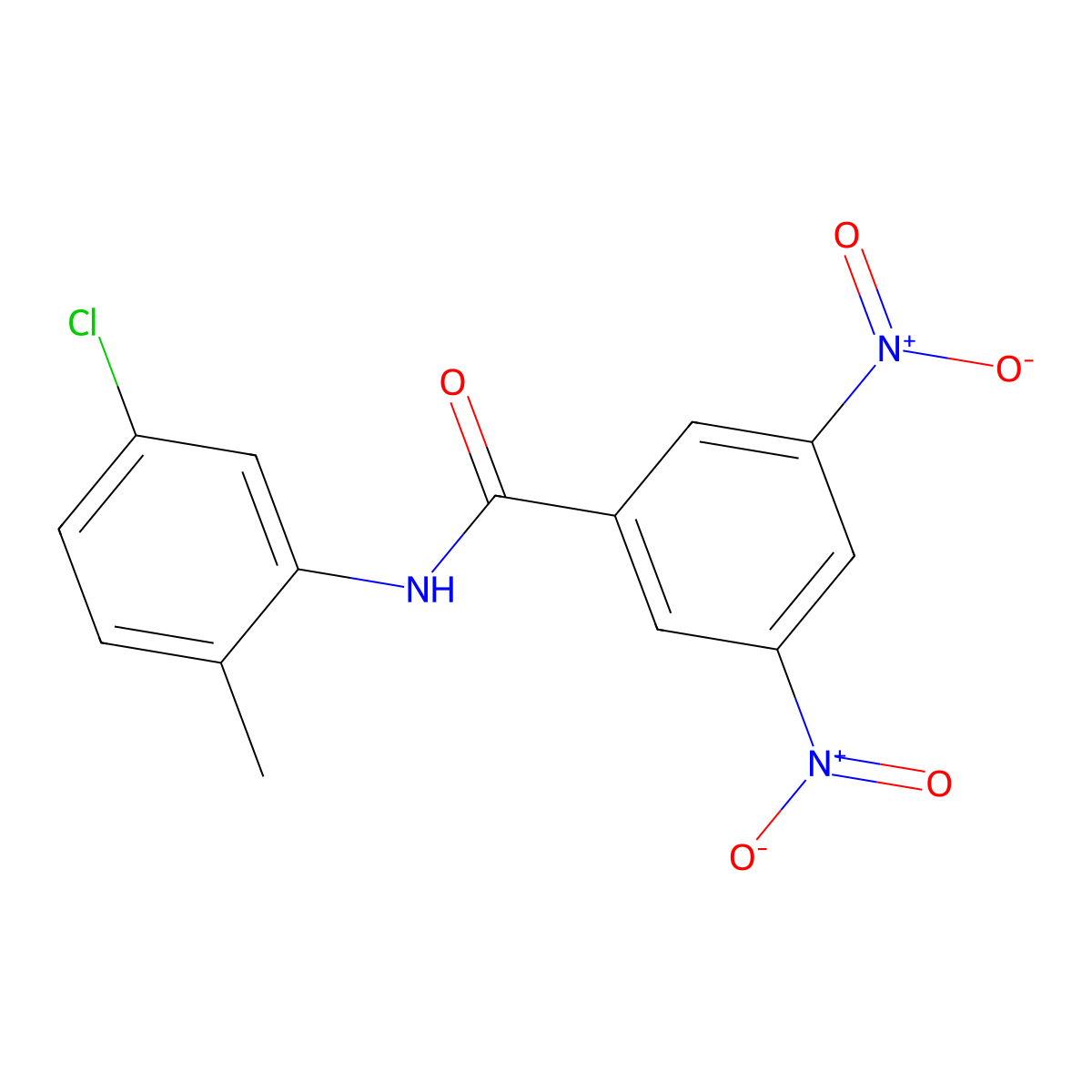 N-(5-chloro-2-methylphenyl)-3,5-dinitrobenzamide molecular structure, CAS 73544-79-3