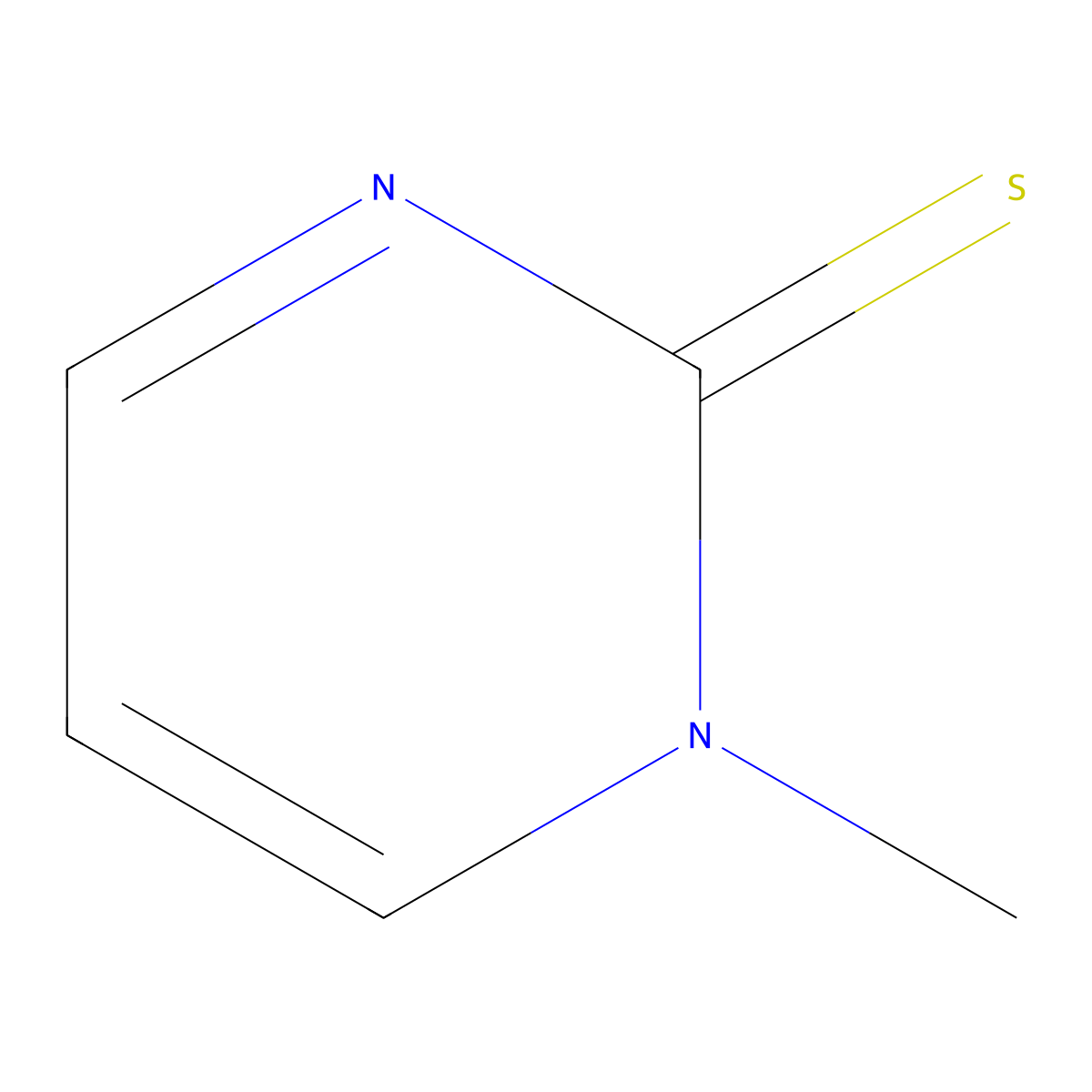 1-Methyl-1,2-dihydropyrimidine-2-thione molecular structure, CAS 73547-86-1