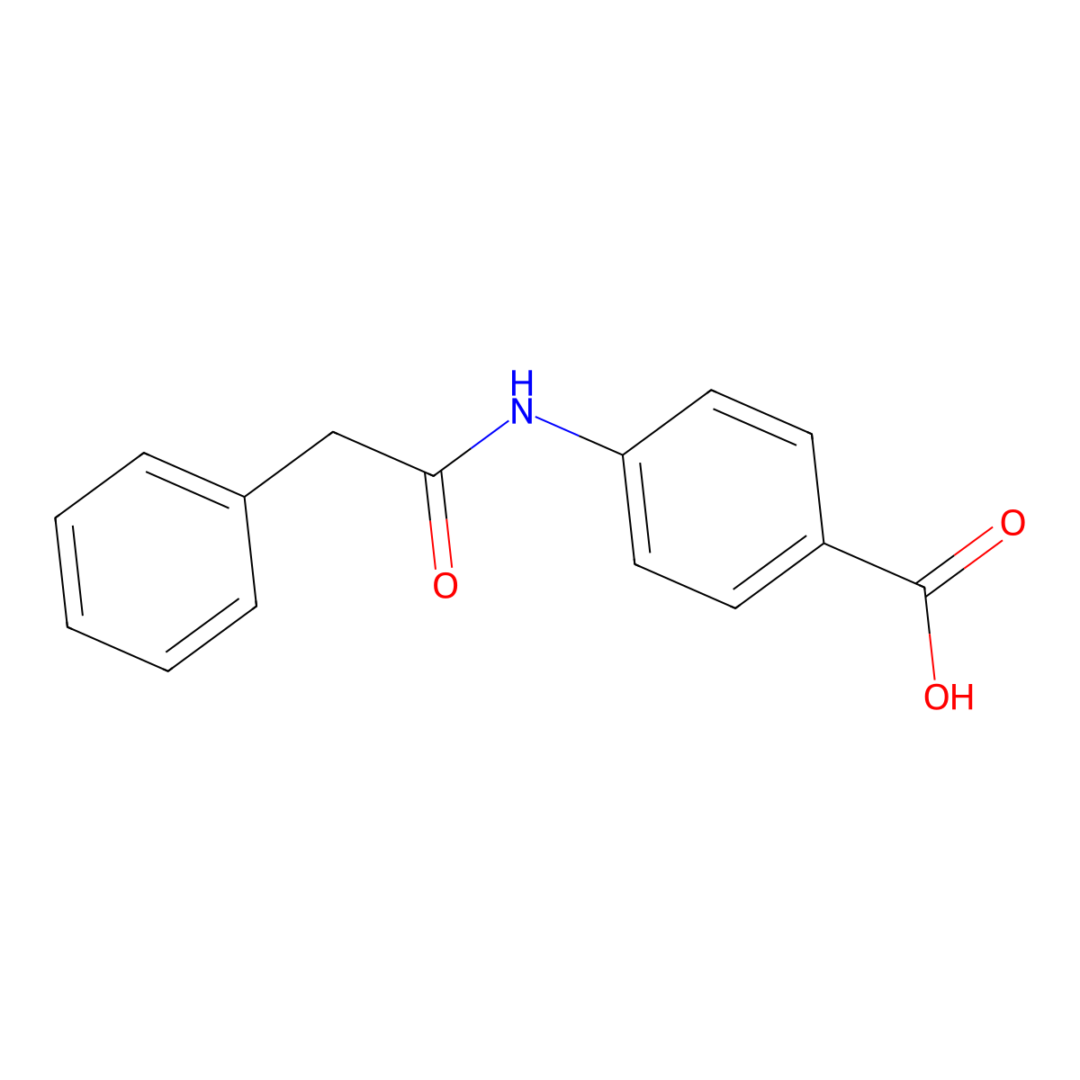 4-[(Phenylacetyl)amino]benzoic acid molecular structure, CAS 73548-12-6