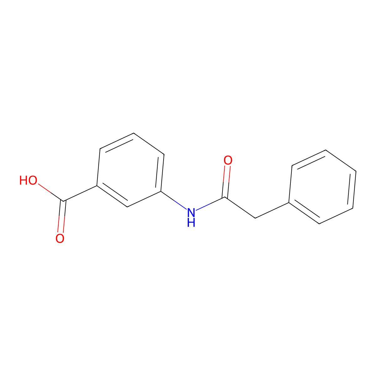 3-[(Phenylacetyl)amino]benzoic acid molecular structure, CAS 73548-13-7