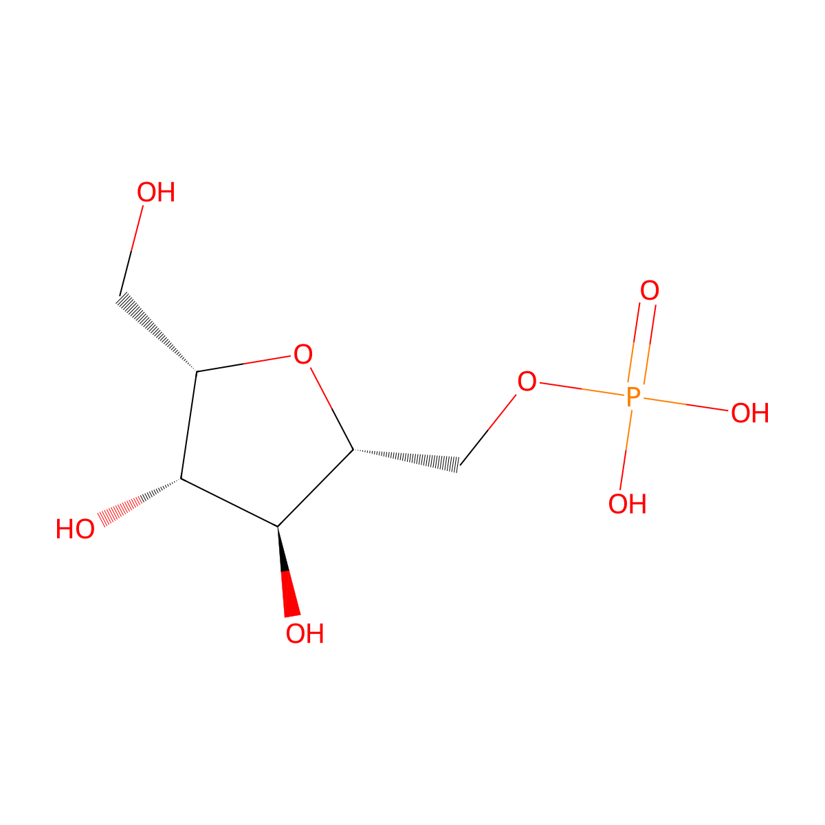 2,5-anhydro-D-glucitol-6-phosphate molecular structure, CAS 73548-76-2