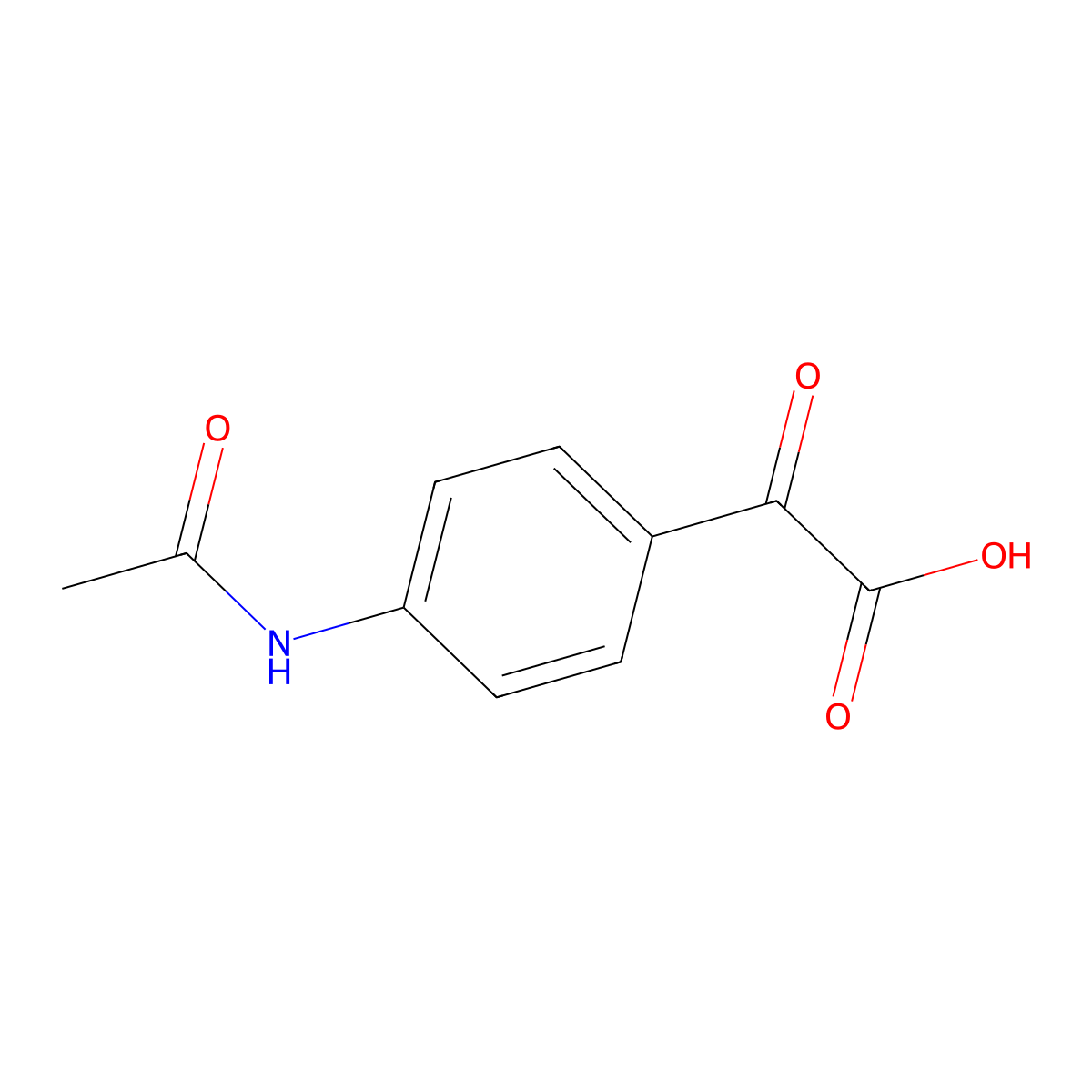 2-(4-Acetamidophenyl)-2-oxoacetic acid molecular structure, CAS 73549-48-1