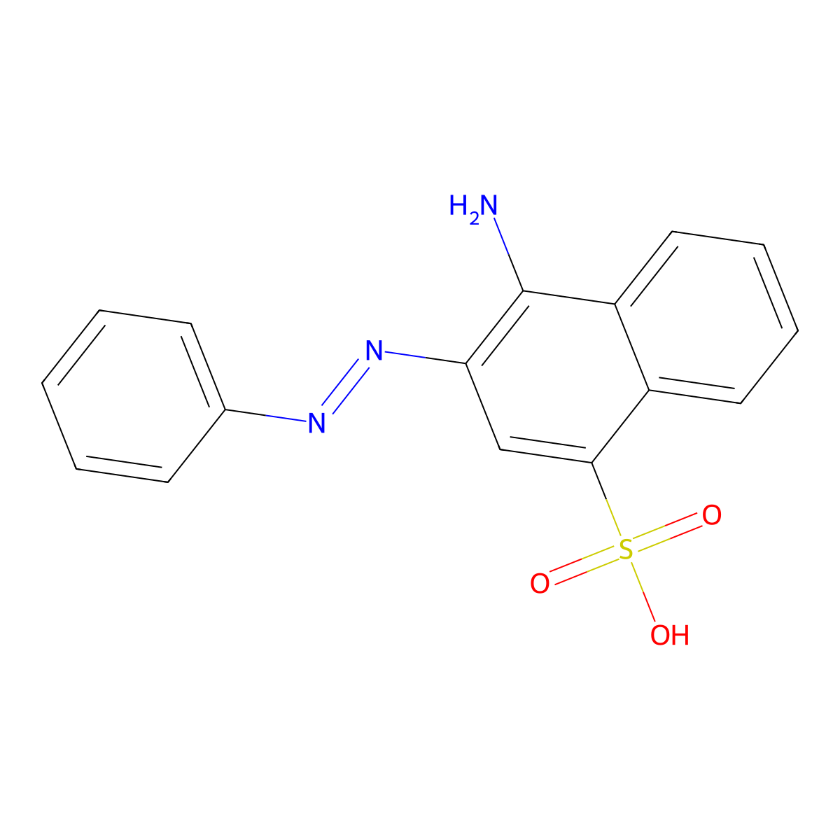 4-amino-3-[(E)-phenyldiazenyl]-1-naphthalenesulfonic acid molecular structure, CAS 7355-16-0