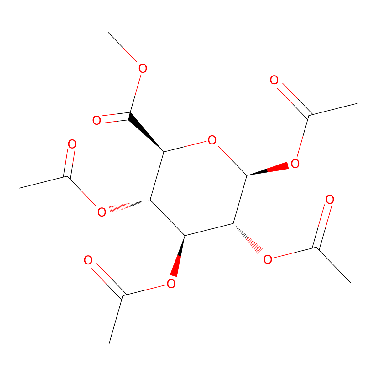 Methyl 1,2,3,4-tetra-O-acetyl-beta-D-glucopyranuronate molecular structure, CAS 7355-18-2