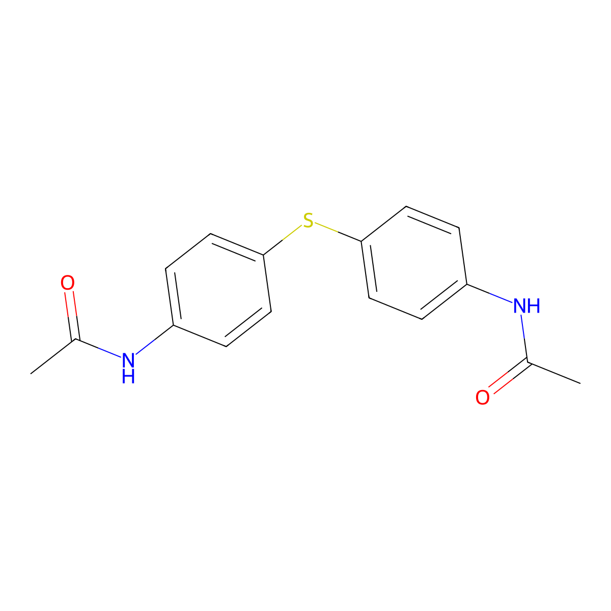 N,N'-(Thiodi-4,1-phenylene)bis(acetamide) molecular structure, CAS 7355-56-8