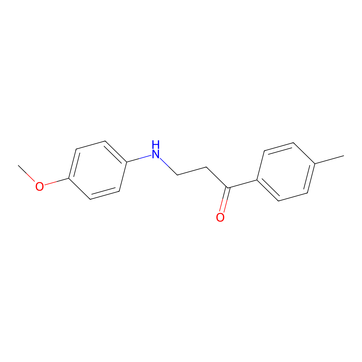 3-(4-Methoxyanilino)-1-(4-methylphenyl)-1-propanone molecular structure, CAS 73553-49-8