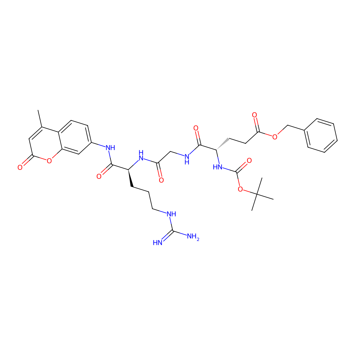Boc-Glu(obzl)-Gly-Arg-Mca hydrochloride molecular structure, CAS 73554-94-6