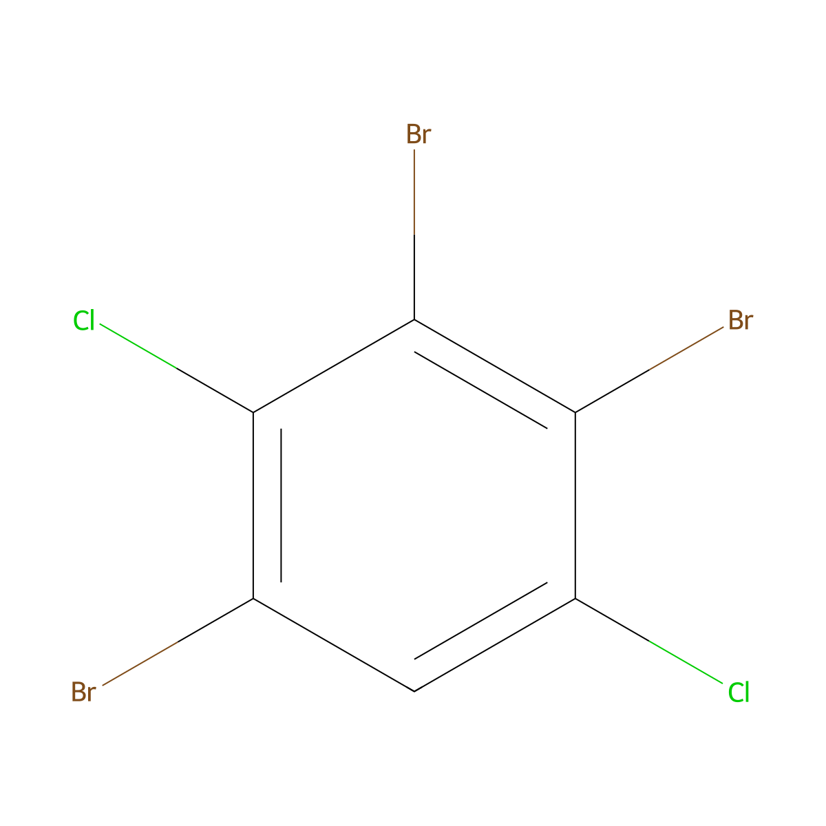 1,3,4-Tribromo-2,5-dichlorobenzene molecular structure, CAS 73557-61-6