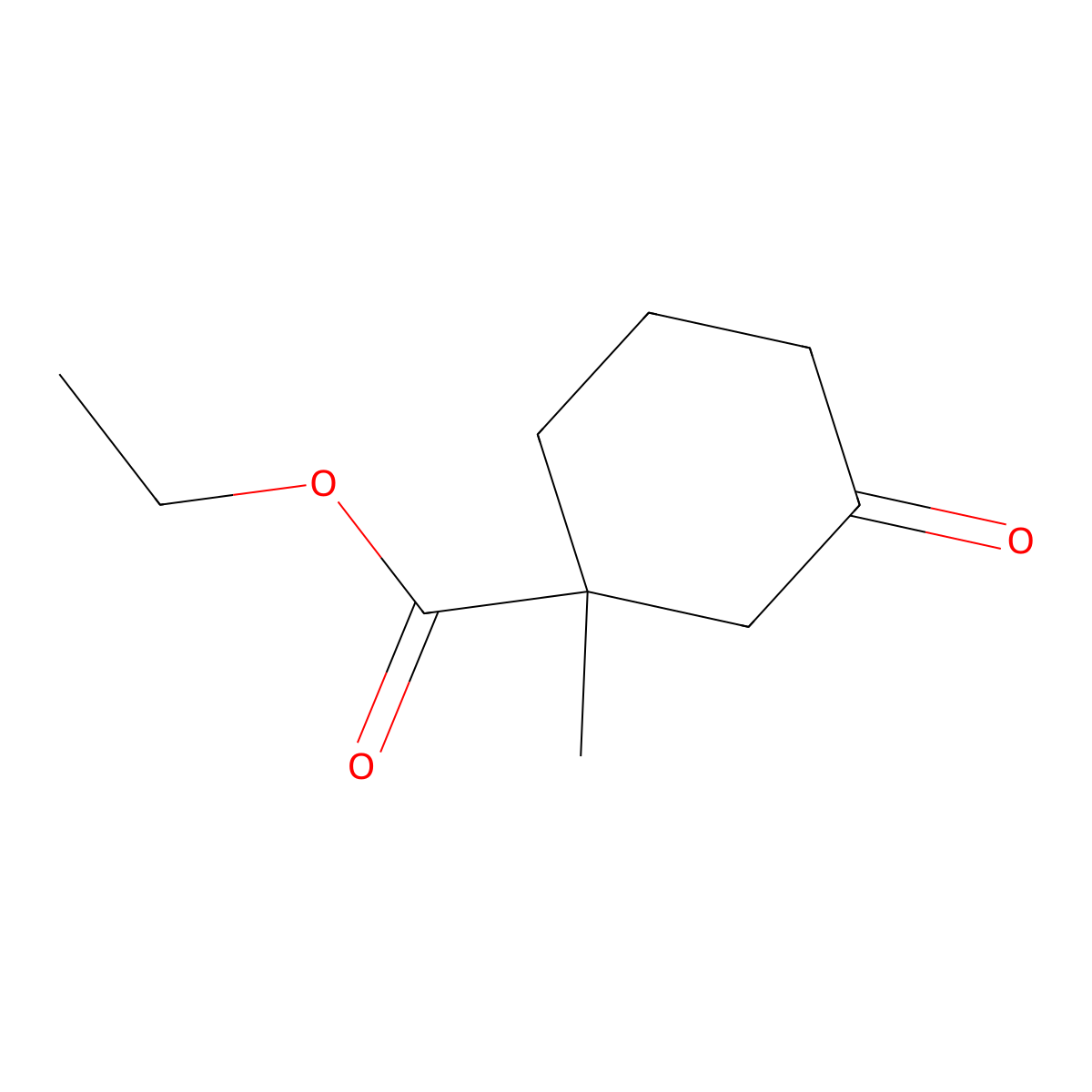 Ethyl 1-methyl-3-oxocyclohexanecarboxylate molecular structure, CAS 7356-04-9
