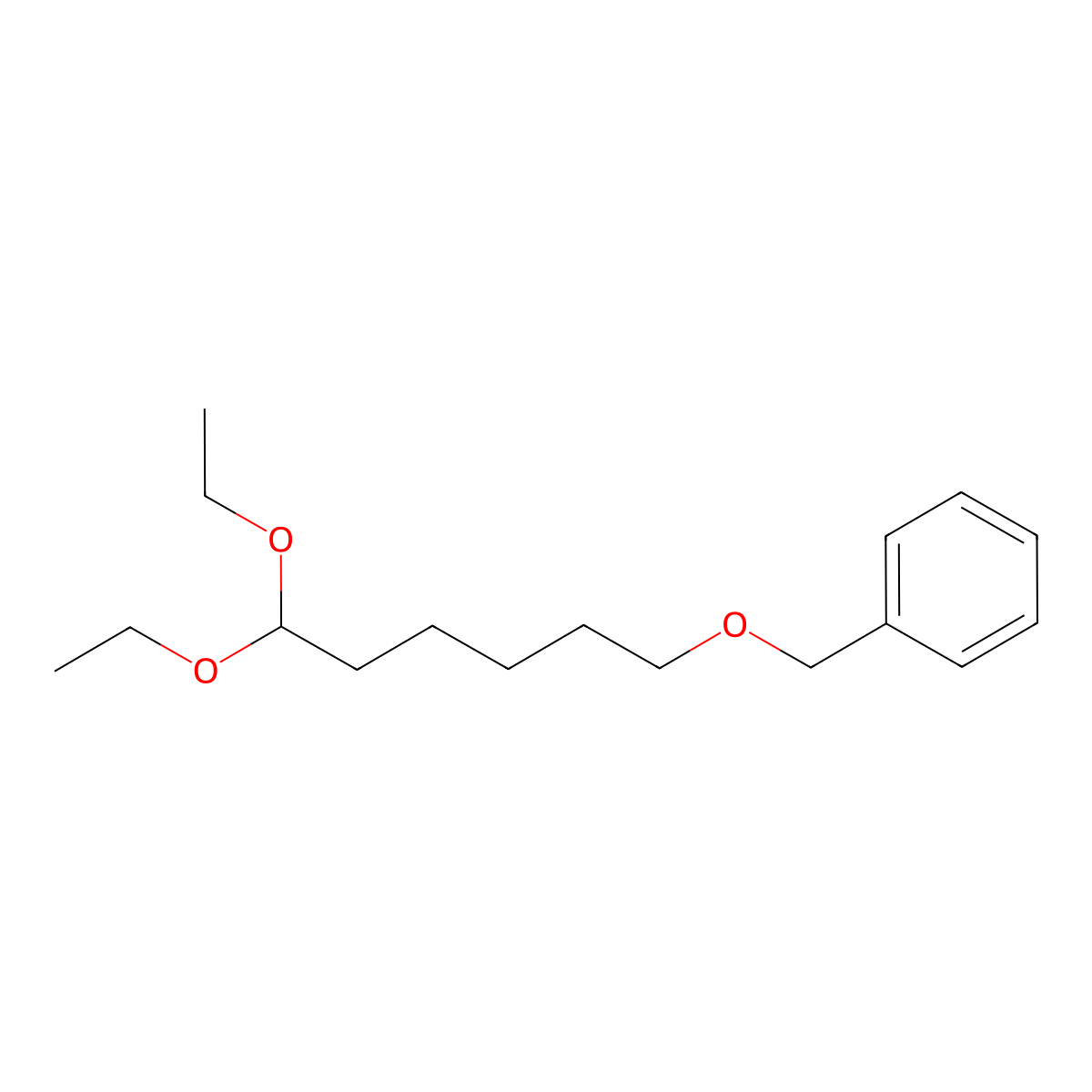 6,6-Diethoxyhexoxymethylbenzene molecular structure, CAS 7356-06-1