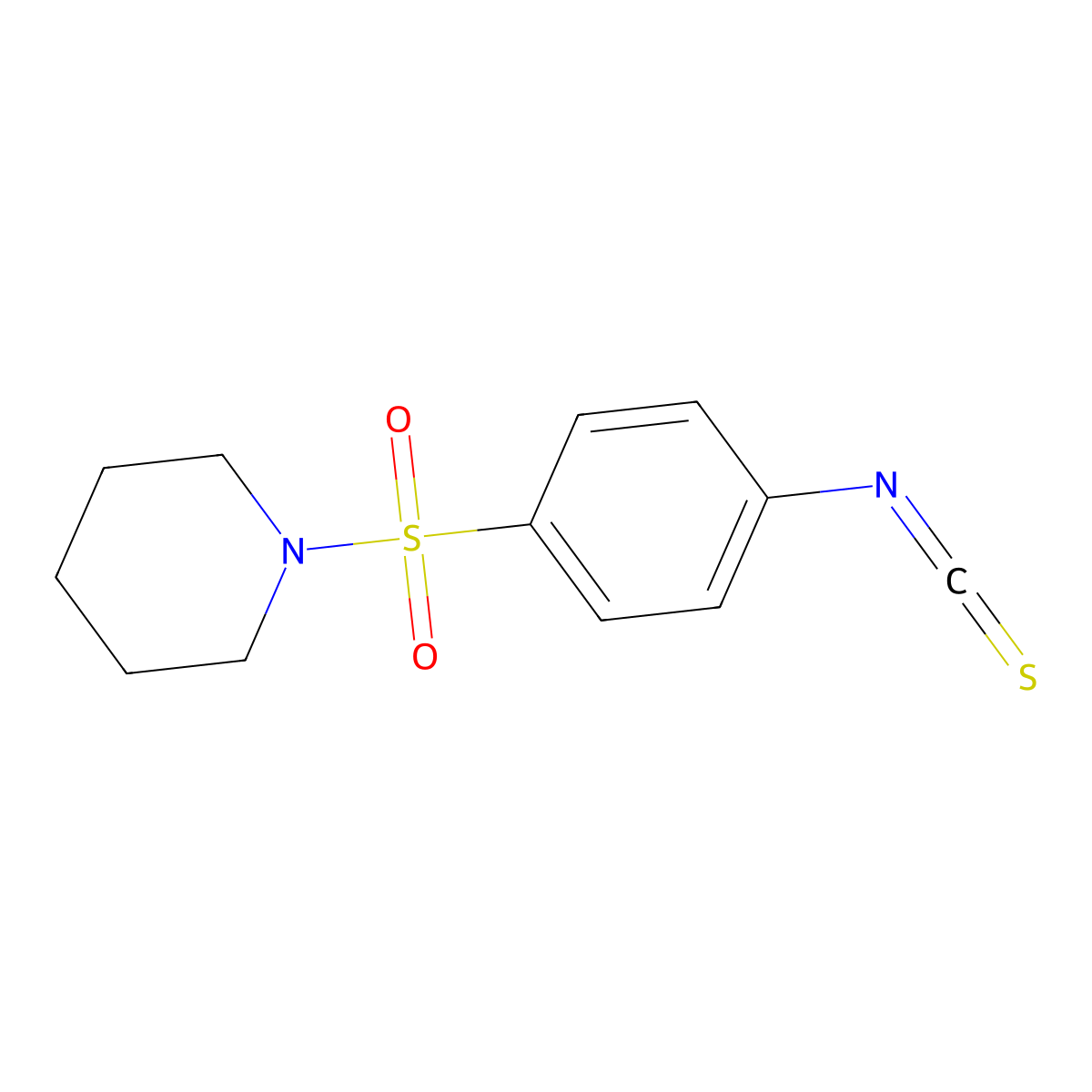 1-(4-Isothiocyanatophenylsulfonyl)piperidine molecular structure, CAS 7356-55-0