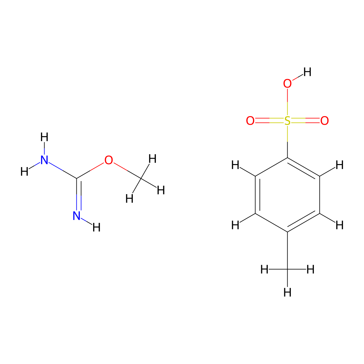 Methyl carbamimidate 4-methylbenzenesulfonate(1:1) molecular structure, CAS 7356-58-3
