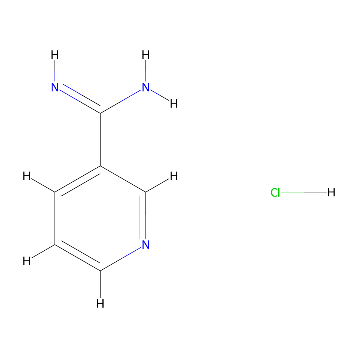 Nicotinamidine hydrochloride molecular structure, CAS 7356-60-7