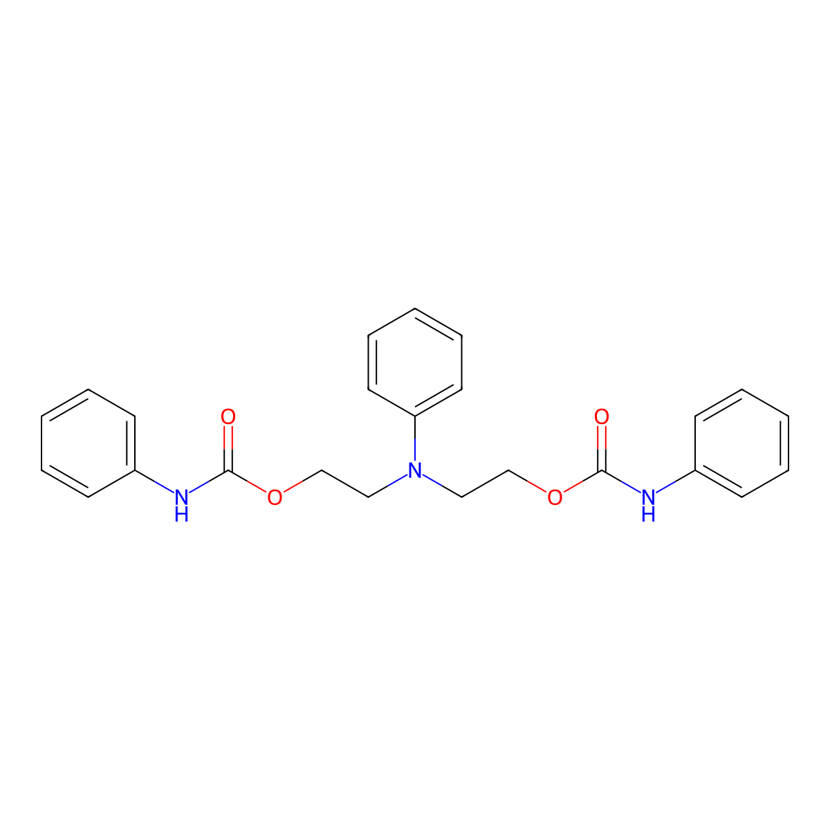 2-[N-[2-(phenylcarbamoyloxy)ethyl]anilino]ethyl N-phenylcarbamate molecular structure, CAS 73563-07-2