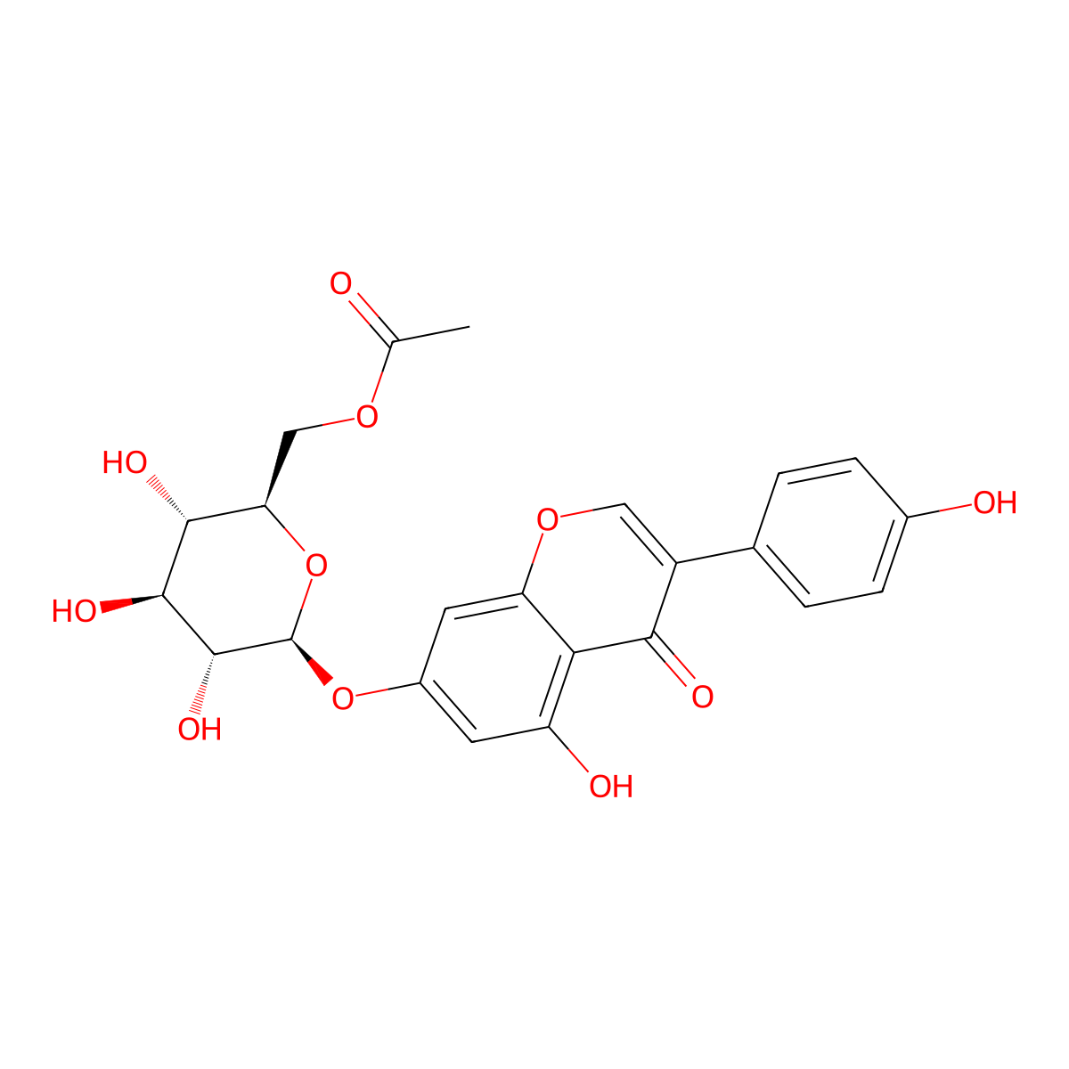 6''-O-Acetylgenistin molecular structure, CAS 73566-30-0