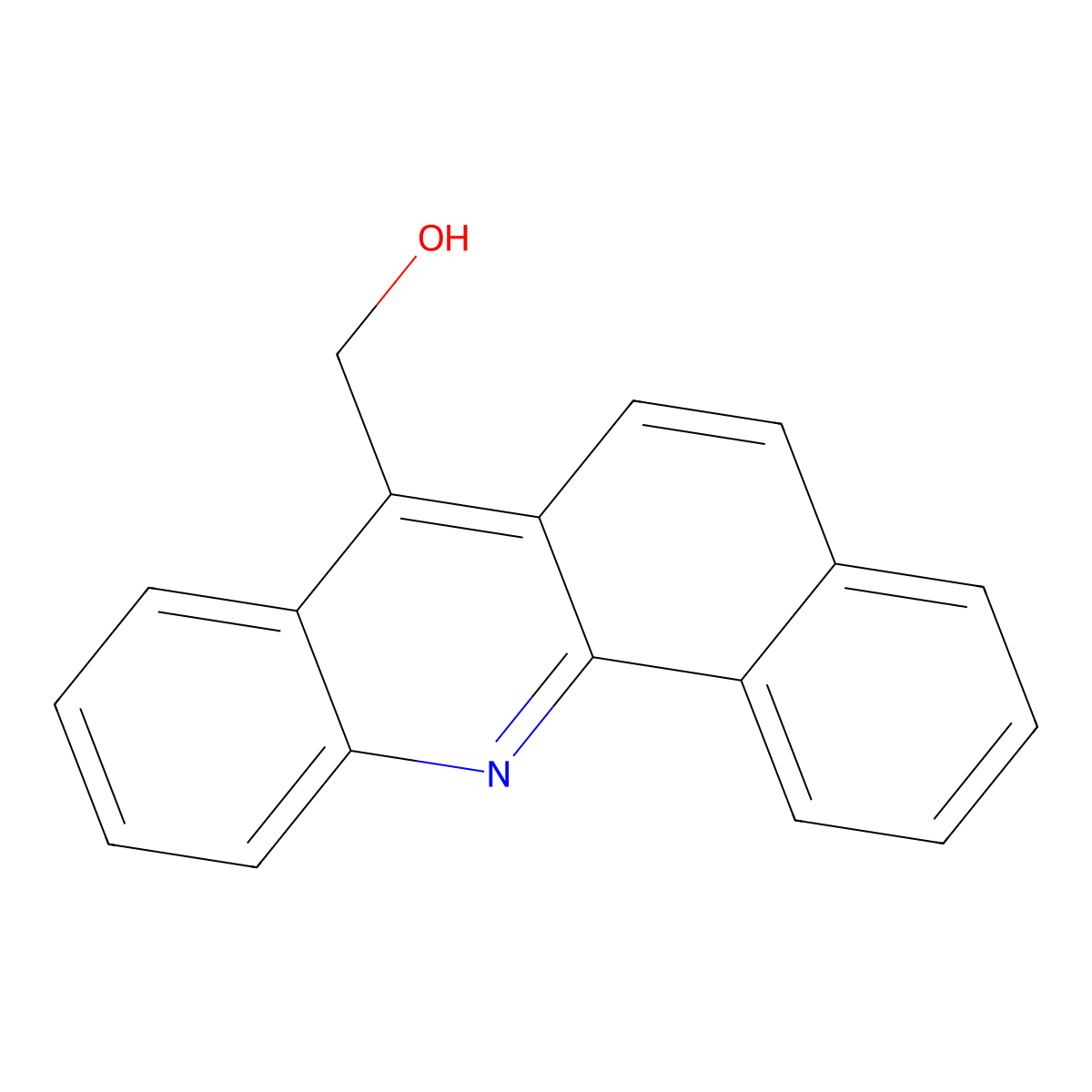 Benz(c)acridine-7-methanol molecular structure, CAS 73566-39-9