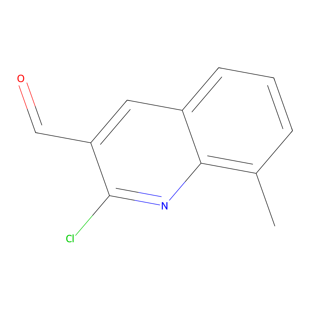 2-Chloro-8-methylquinoline-3-carboxaldehyde molecular structure, CAS 73568-26-0