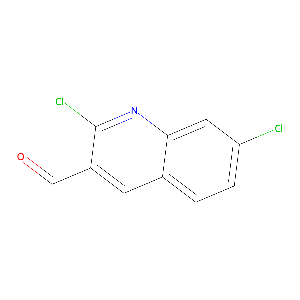2,7-Dichloroquinoline-3-carboxaldehyde molecular structure, CAS 73568-33-9